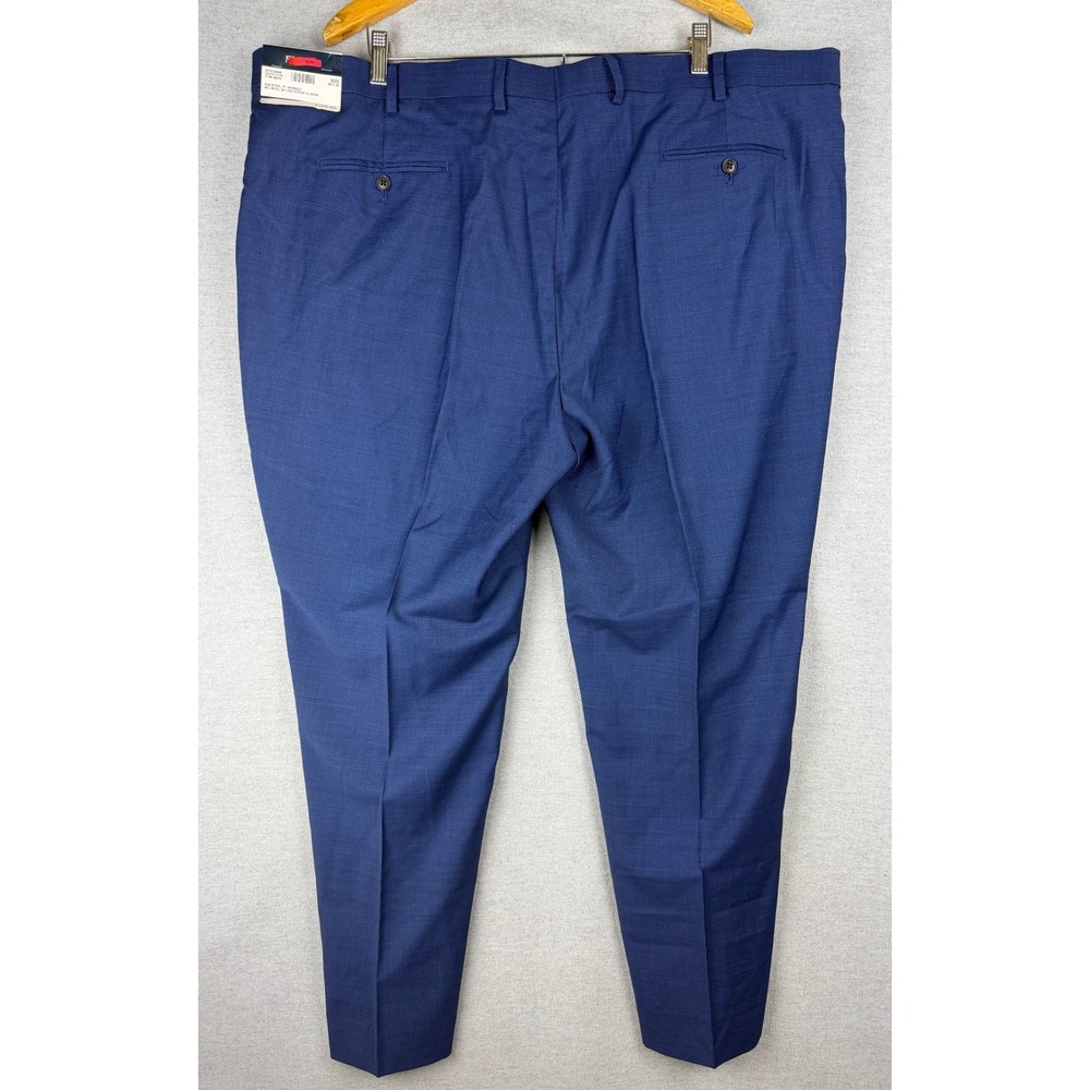 Jos A Bank Mens Dress Pants Blue Micro Check blue 48x30 NWT